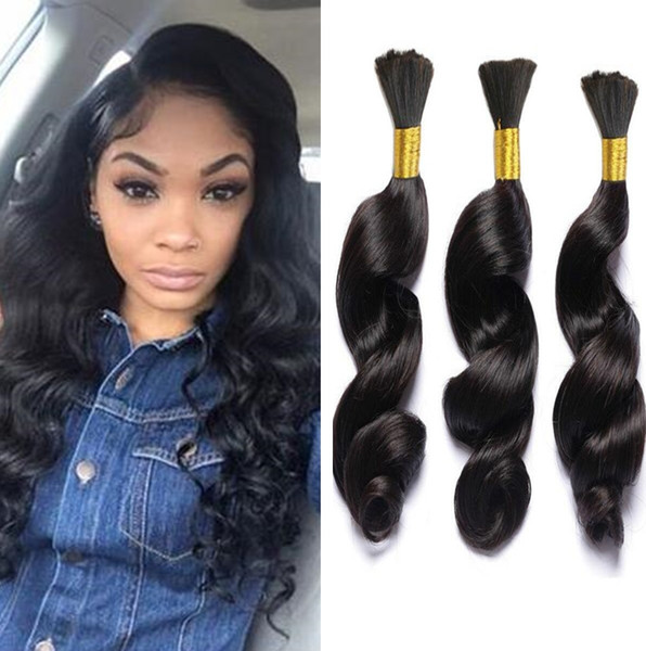 Unprocessed Human bulk Hair Malaysian Bulk Braiding Hair Loose Wave Hair Style In stock Fast 