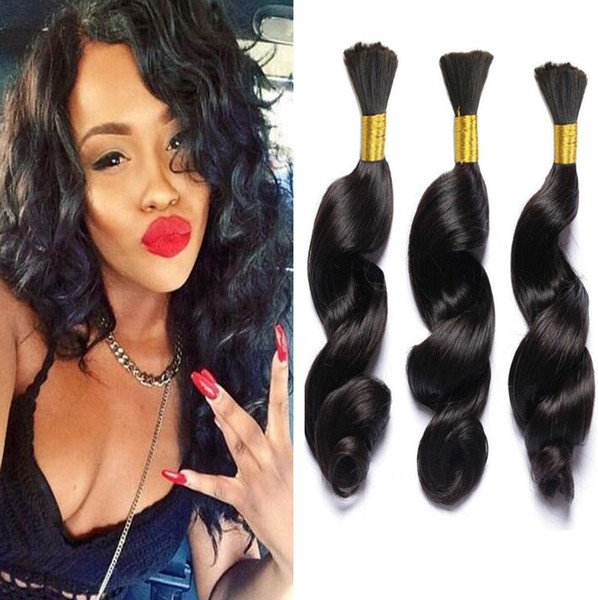 8A Human Braiding Hair Bulk Malaysian Loose Wave Bulk Hair For Braiding 300g Unprocessed Natural Raw Hair