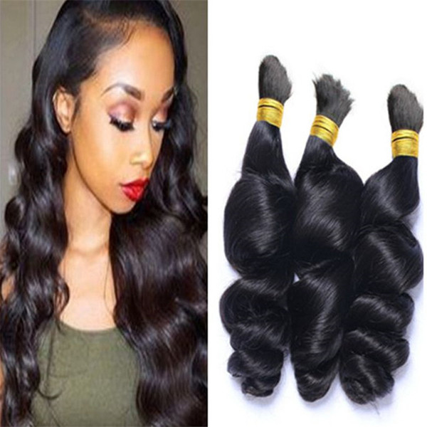 8A Human Loose Wave For Braiding Bulk Hair Brazilian No Weft Loose Curly Braiding Hair Bulk Mixed Length No Attachment