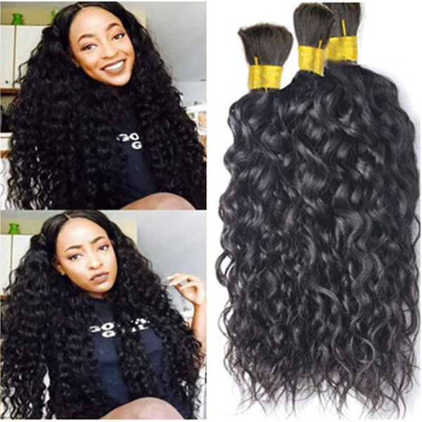 18 20 22 24 26 inch Natural Color Natural Wave Hair Bulks Unprocessed Brazilian Human Bulk Hair 3 Bundles Hair 