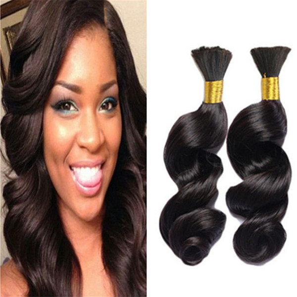 Brazilian Hair Loose Wave Human Hair Bulk For Braiding 100g Human Braiding Hair Loose Wave Curly