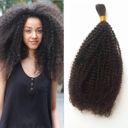 1 Bundles Mongolian Kinky Curly Bulk Hair 1Pc Hulk Afro Kinky Curly Braiding Hair