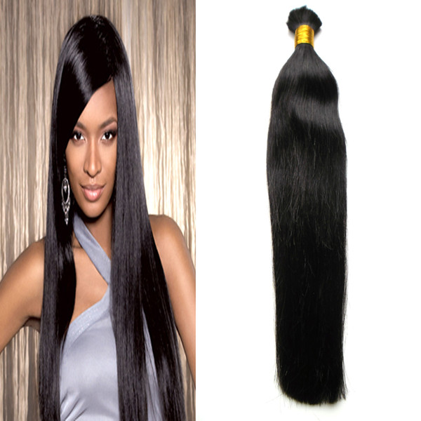 Brazilian straight hair 100g human braiding hair bulk 1pcs bulk human hair for braiding