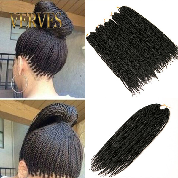 VERVES hot sale 30 Strands Crotchet Braids Ombre Kanekalon Braiding Hair Crochet Braids Box Braids Hair Extensions Senegalese Twist Hair