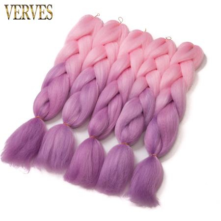 three tone ombre jumbo braid synthetic hair extensions 100g/pce ombre pink braiding hair24''beautiful expression braiding hair