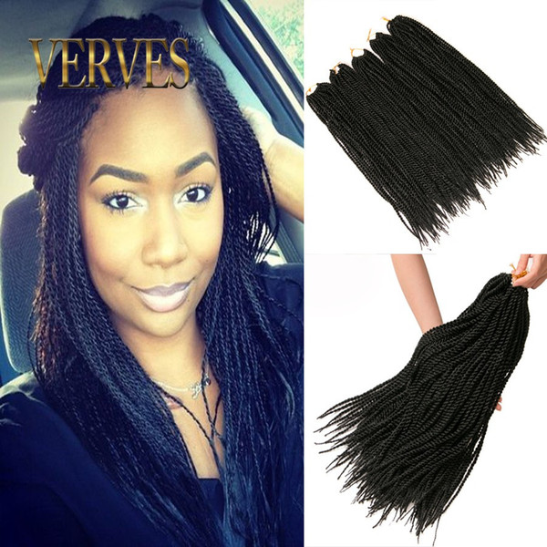 VERVES 30 Strands Crotchet Braids Ombre Kanekalon Braiding Hair Crochet Braids Box Braids Hair Extensions Senegalese Twist Hair