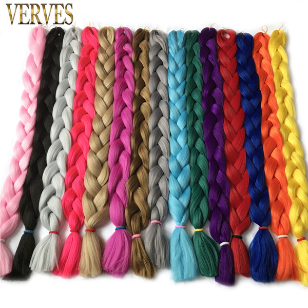 82Inch Synthetic Jumbo Braids hair 165g/Pack Kanekalon Blonde Crochet False Braiding Hair Extensions crochet braids