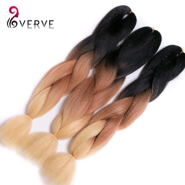 free shipping synthetic braiding hair two tone ombre xpression braiding hair yaki straight xpressions kanekalon braiding hair