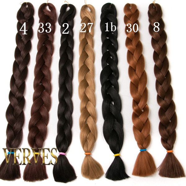 Kanekalon Braiding Hair 42inch synthetic 165g/pcs Kanekalon Jumbo Braid Bulk Kanekalon African Braiding Hair style Crochet Hair