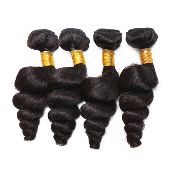 9A Indian Remy Hair Products Unprocessed Indian Loose Wave Hair 4Bundles Loose Wave Curly Hair Weaves 9A Indian Virgin Human Extensions