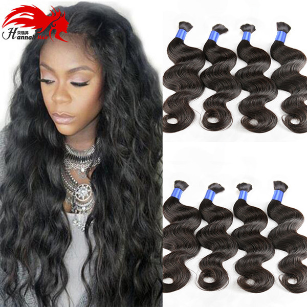 Micro mini Braiding Bulk Hair Hannah product Unproceseed Bulk Hair For Braiding 3pcs Body Wave Human No Weft Brazilian Hair