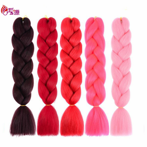 Jumbo Braid Hair Extension 24inch 100g pc Synthetic Twist Braiding Crochet Hair For Black Women Xiuyuanhair