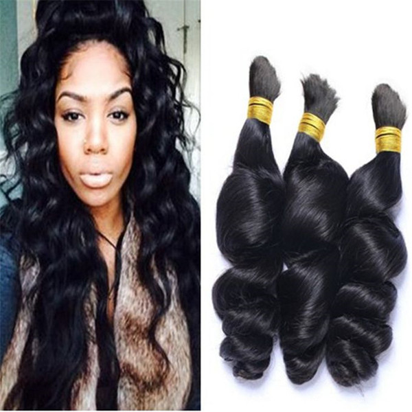 Peruvian Hair Loose Wave Braiding Human Hair Bulk Loose Curly No Weft Raw Human Braiding Natural Hair