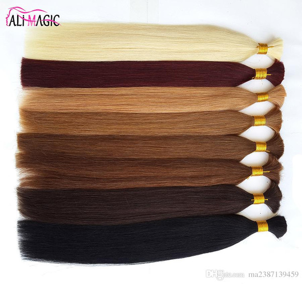 Cheap New Human Hair For Braiding Bulk Hair Factory Unprocesseds Hair Straight 20 22 24inch 100g/Lot Wholesale Ali Magic Wholesale