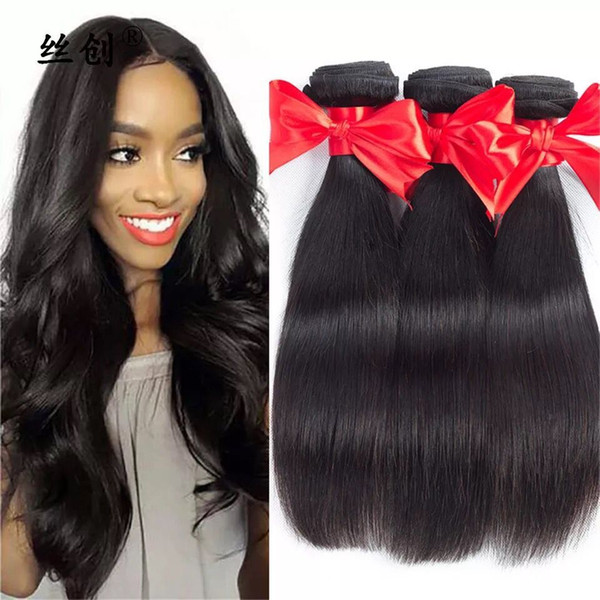 Hot selling 100% Brazilian remy human hair weave double weft natural color straight texture good ration no tangle and sheading free