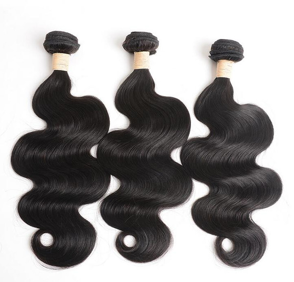 Malaysian Body Wave Human Hair Bundles Hair Extension Natural Color 1b Non Remy Hair Weaving Can Be Dyed 1pc/lot Can Buy 4pc