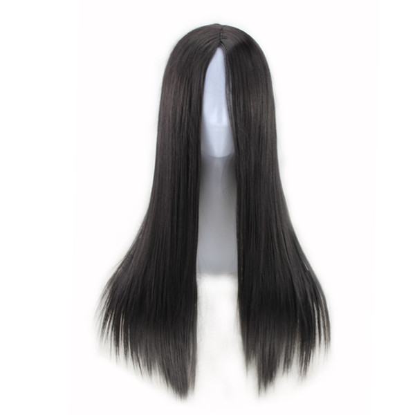 Women Long Straight Cosplay Natrual Black Light Brown Dark Brown Front Human Hair For Women Color Brazilian hair With Baby Hair