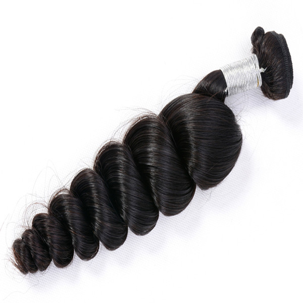 8A Brazilian Virgin Hair Loose Wave Unprocessed Brazilian Human Hair Bundle Extension Cheap Brazilian Loose Wave Dyeable Machine Double Weft