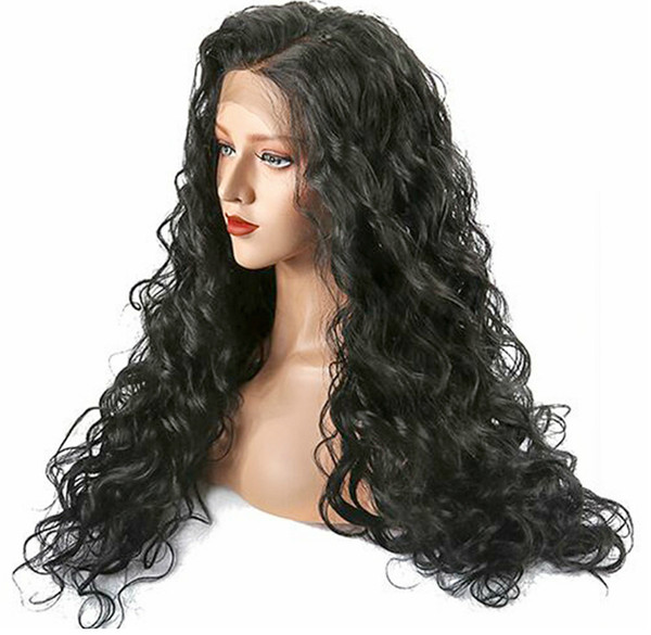 Brazilian hair For Black Women Human Lace Front With Baby WithBlack Curly Wavy Brazilian Remy Synthetic Body Wave Not Lace Front