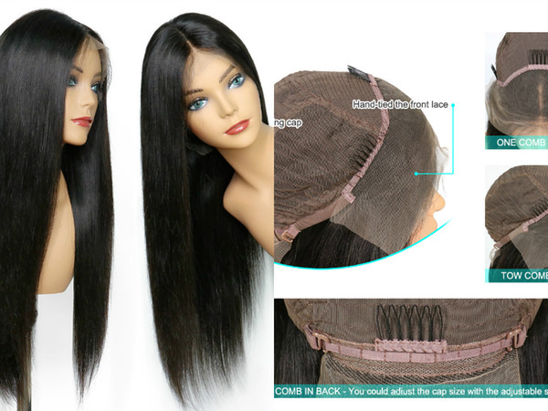 Straight Lace Front Human For Black Women GluelessTODAY ONLY 1 / 3 / 4 Bundles Straight Hair Bundles Virgin Human Hair Peruvian