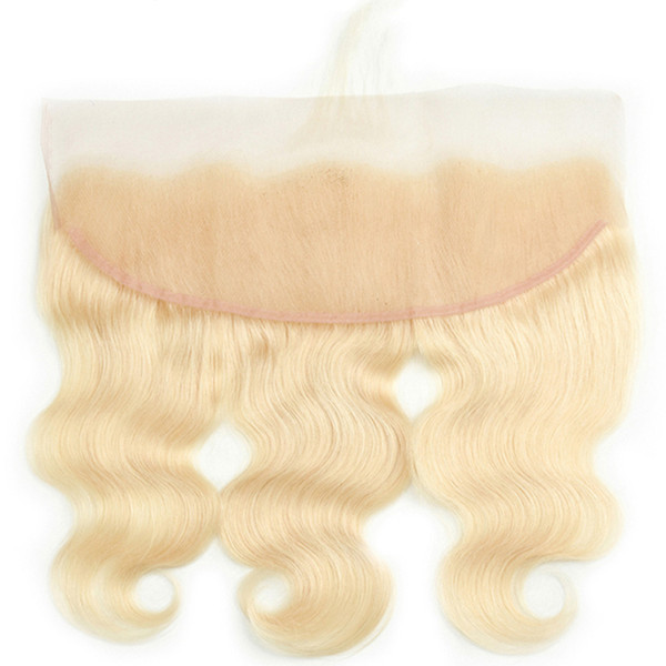 My queen human hair Swiss transparent hd 613 blonde color 13*4 lace closure frontal body wave with baby hair looks very natrual