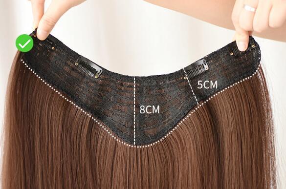 Female long curly big wave one-piece long hair fluffy natural long straight U-shaped hair piece spot support wholesale