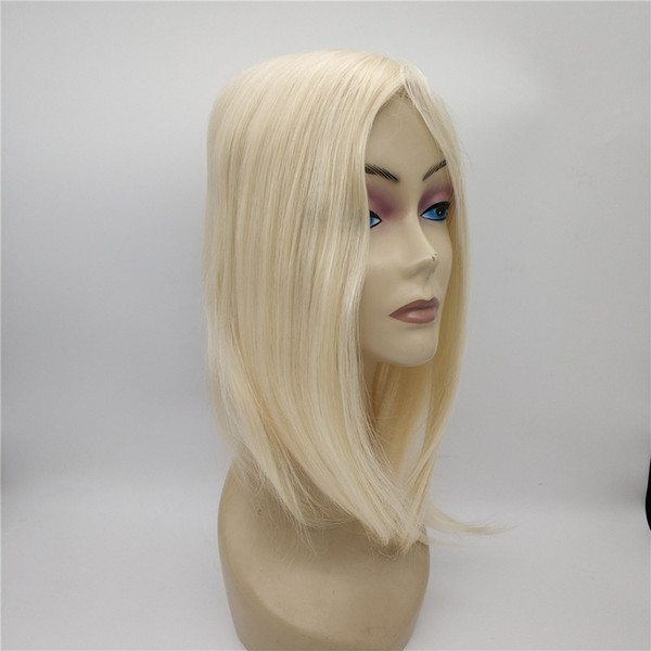 High Quality Blonde 613 Color Fish Net Virgin Human Hair Breathable Toppers for Women