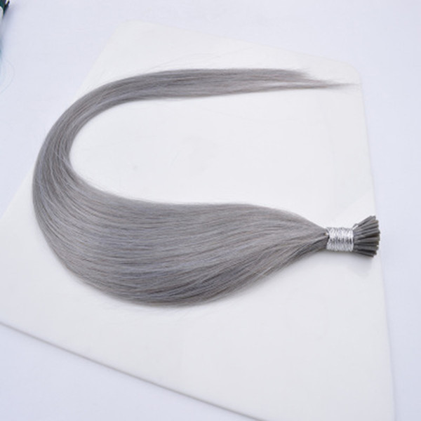 Cool Real Grandma Gray Hair Extension Highlights Solid Color Hair Bundles Invisible Seamless Extension Soft Fashion Piece