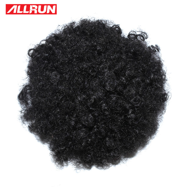 Curly Chignon Afro Kinky Curly Ponytail For Women Drawstring Ponytail With Clips Allrun Peruvian Non Remy Human Hair Natural