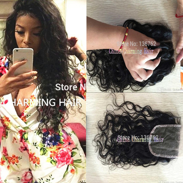 New Arrial Water Wave Lace Closures, 4*4 Inch Base Top Hair Closure With Top Quality Brazilian Virgin Hair Wavy Closure