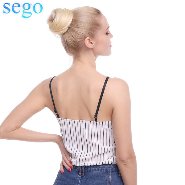 sego 23g Malaysia Human Hair Straight Donut Chignon Pure Color Non-Remy Rubber Band Chignon 100% Human Hair 7 Colors Avaliable