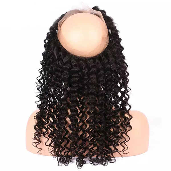 My queen virgin human hair hd 360 lace closure frontal deep kinky curly pre plucked hairline looks very natrual free part