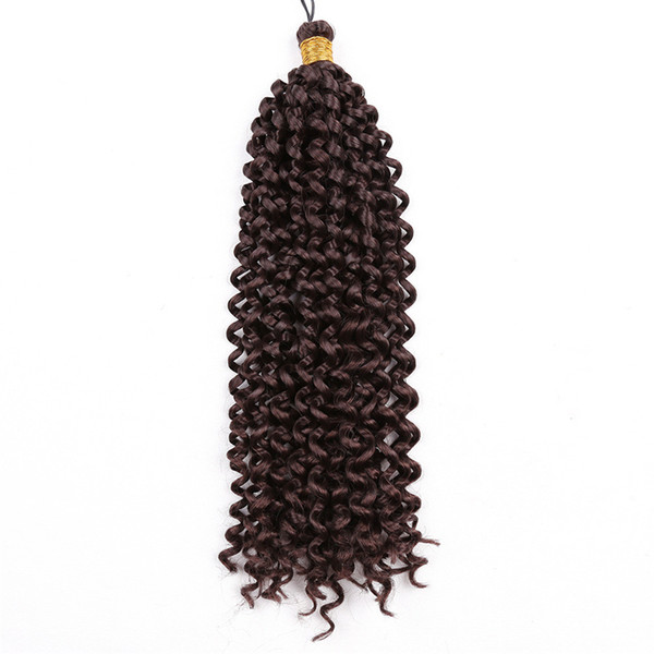 New Multi-color Fashion Female Chemical Fiber High Temperature Silk Soft Water Wave Crochet Hair 14inch Hair Extension