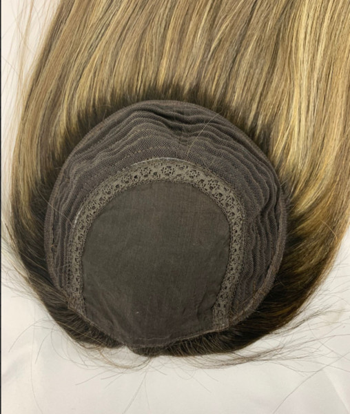 Alishevy european virgin hair non-proce kosher hair topper ,6100 color piece jewish kippah fall topper free shipping