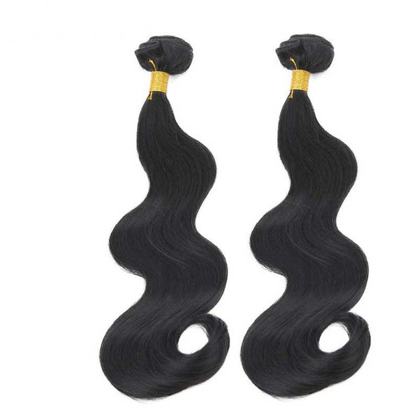 I's a 1pcs/lot Synthetic Body Wave Hair Black Weave 16-24