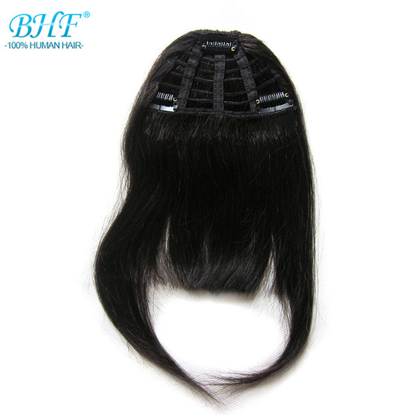 BHF Human Hair Bangs 8inch 20g clip in Straight Remy Natural Fringe Hair