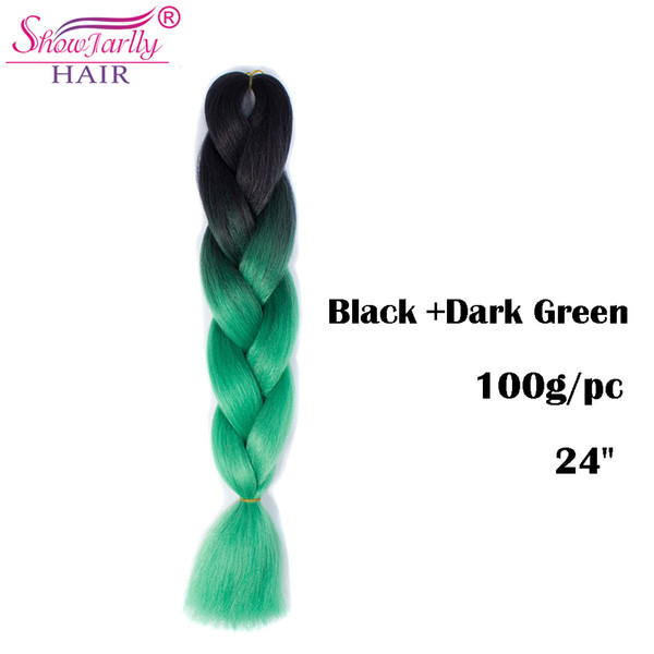 2 Tone Jumbo Braid Ombre Braiding Hair X-pression Hair Extensions Afro Box Braids Crochet Hair Synthetic Fiber 300g/pack