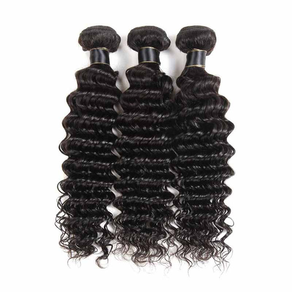 Brazilian Malaysian Virgin Hair Deep Wave 3 Bundles Lot Water Wave Hair Wefts 8a Grade Virgin Unprocessed Human Hair Extensions