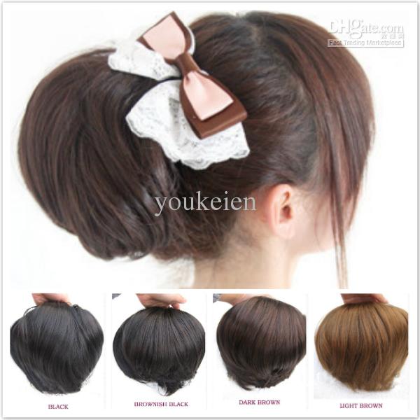 ladies' fashion big synthetic hair bun bride's hair chignons small ponytail hair extenison