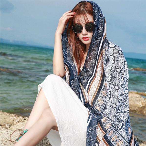 Fashion accessories beach/seaside sunscreen silk towel Bali yarn air conditioned shawl variety shawl ethnic style scarf summer ladies silk s