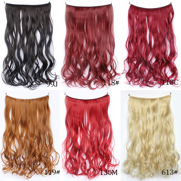 Fashionable new fishline hair curtain long curly hair extension piece European and American foreign trade cross-border hot style pie