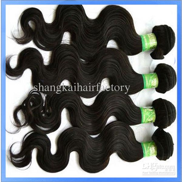 100% Human Hair Weft Weave Natural Color Hair Extension Retail