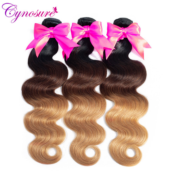 Hair pieces Hair Extensions Ombre Color Brazilian Hair Body Wave Real Hairs Curtain