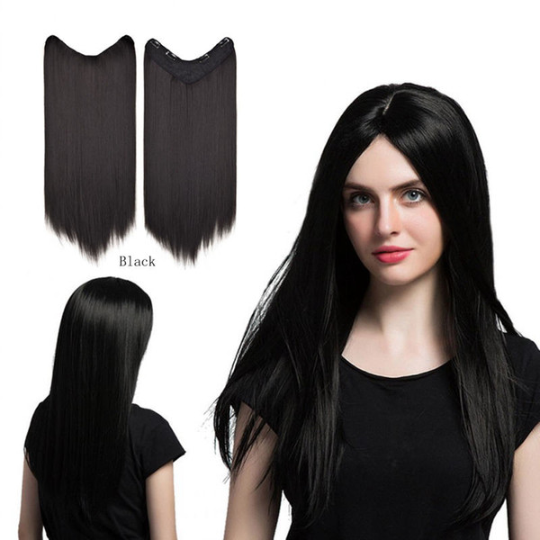 Sara V Style Clip in on Straight Hair Extension For Lady Women Long Straight Hair Piece Extensions Clips Hairpieces 75CM,29.53Inch