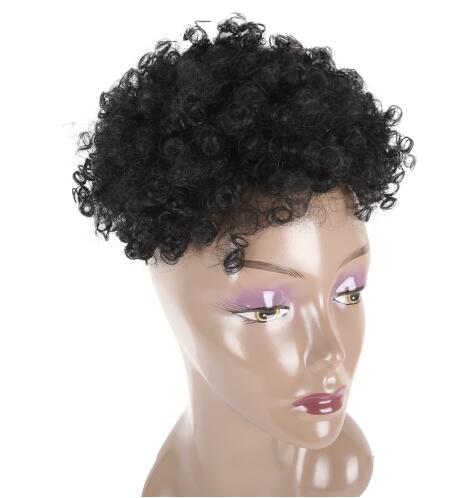 High Puff Afro Curly pieces Pnytail Drawstring Short Afro Kinky Pony Tail Clip in on Synthetic Curly Hair Bun Made of Kanekalon