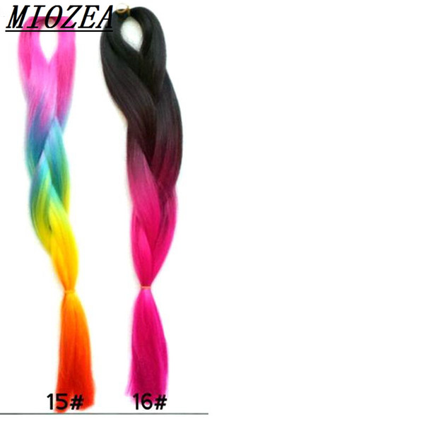 Synthetic Two Tone High Temperature Fiber Ombre Braiding Hair 20