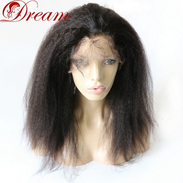 Dream Kinky Straight 360 Full Lace Frontal Closure With Virgin Hair Natural Baby Hair Hairline Natural Color Adjustable Strap 10 