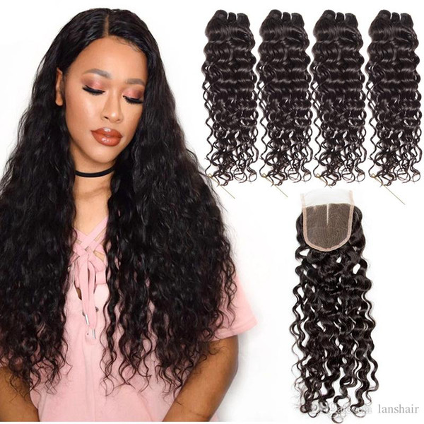 Malaysian Peruvian Human Hair Weaves 4 Bundles With 4