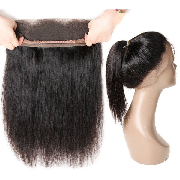 Beijing YSG 360 Lace Frontal Closure Straight Peruvian Remy Human Hair Pre Plucked Natural Hairline With Baby Hair 