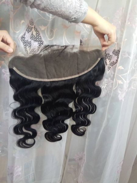 Brazilian Body Wave Lace Frontal 13X4 Ear To Ear Free Part Remy Human Hair Closure Natural Color 10-20 Inch